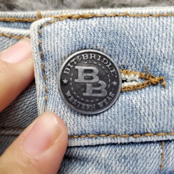 Bit & Bridle Shorts Womens Size 4 Light Blue Denim Classic Stretch *NWT* - Picture 8 of 11